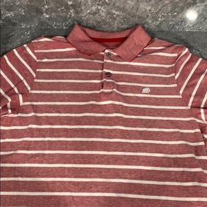 Red and white men’s polo 100% cotton